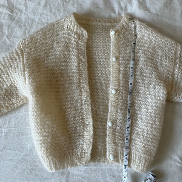 Vintage Cropped Angora Cardigan - Picture 3 of 4